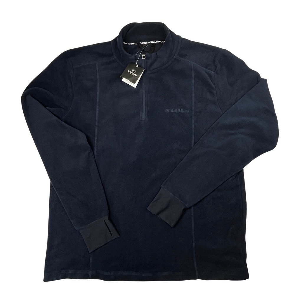 Baerskin Tactical Signature Fleece Pullover Navy Blue Mens XL 1/4 Zip 210gsm NWT